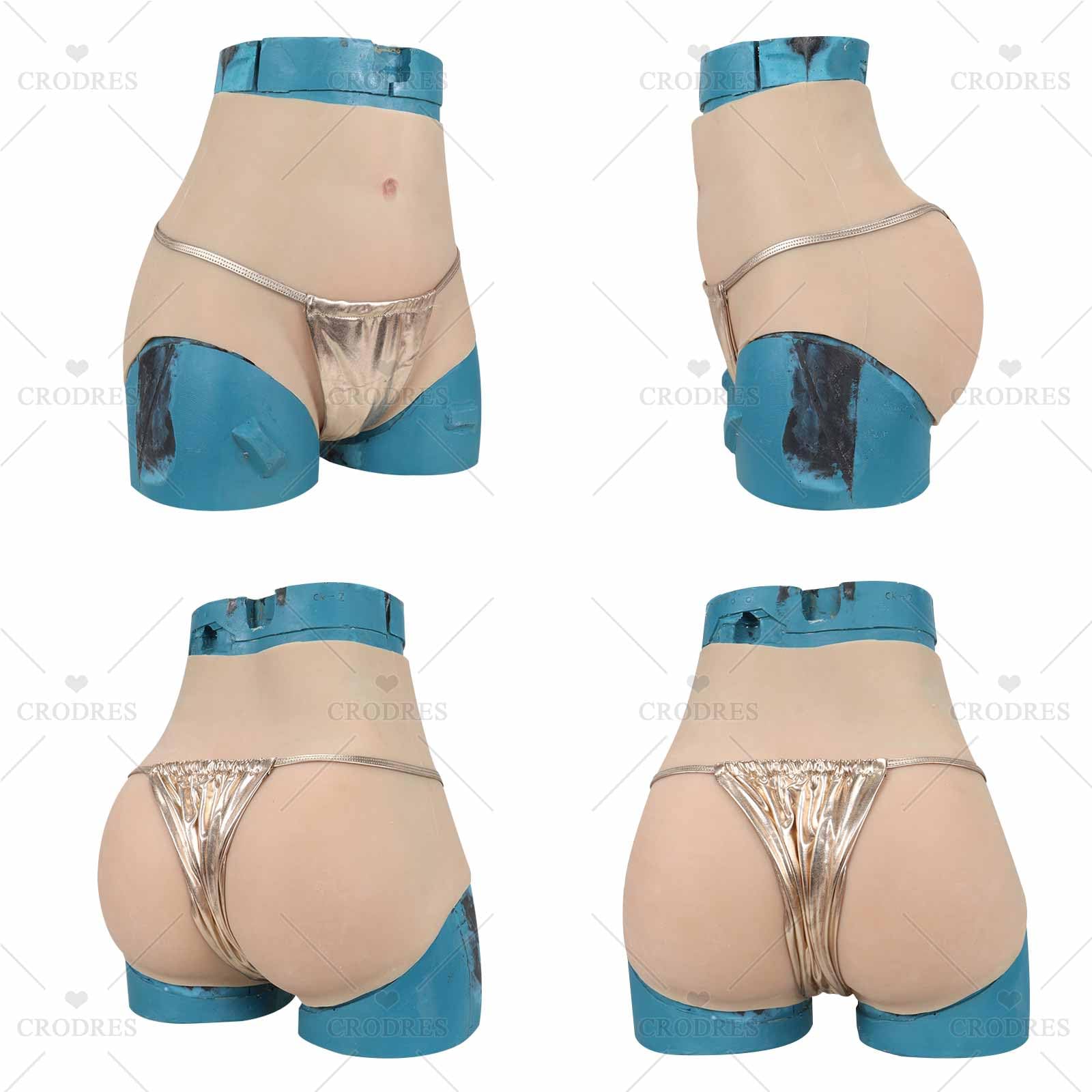 Silikon-Unterwäsche für Crossdresser: Gaff-Boxershorts mit künstlicher Vagina, Po-Formung und Hüftpolsterung