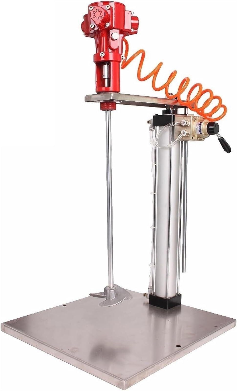 Máquina mezcladora de pintura neumática, agitador de elevación automático para contenedores de 5 galones, diseño vertical de acero inoxidable, altura ajustable