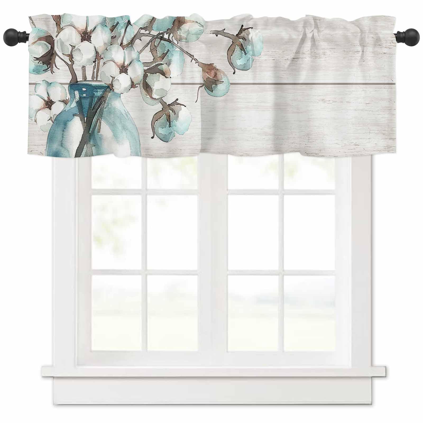B&H Home Madison Floral Embroidered 3-Piece Kitchen Curtain Window Treatment Set (Madison Sliver)