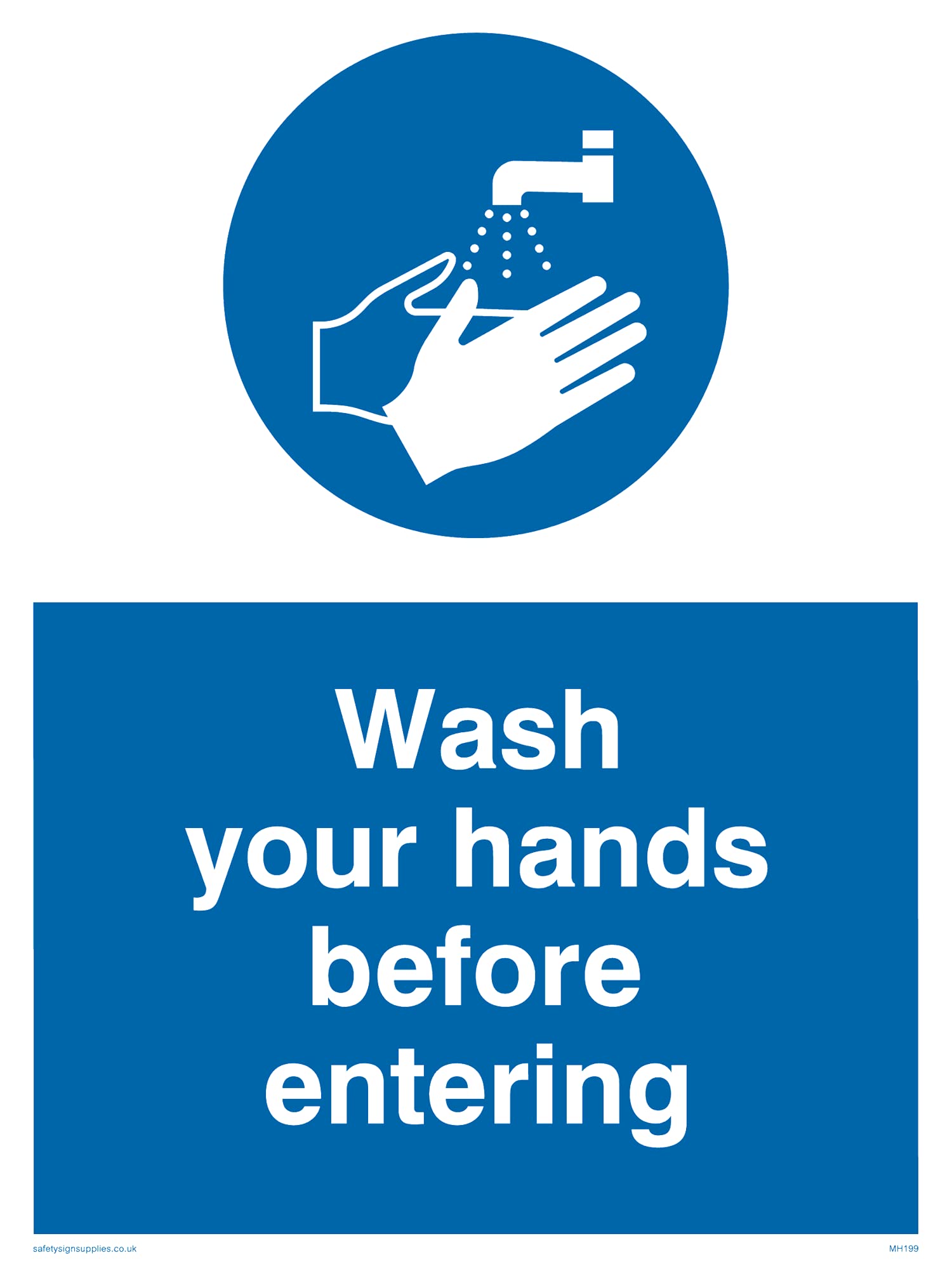 Pack of five - Wash Your Hands Before Entering Sign - 150x200mm - A5P