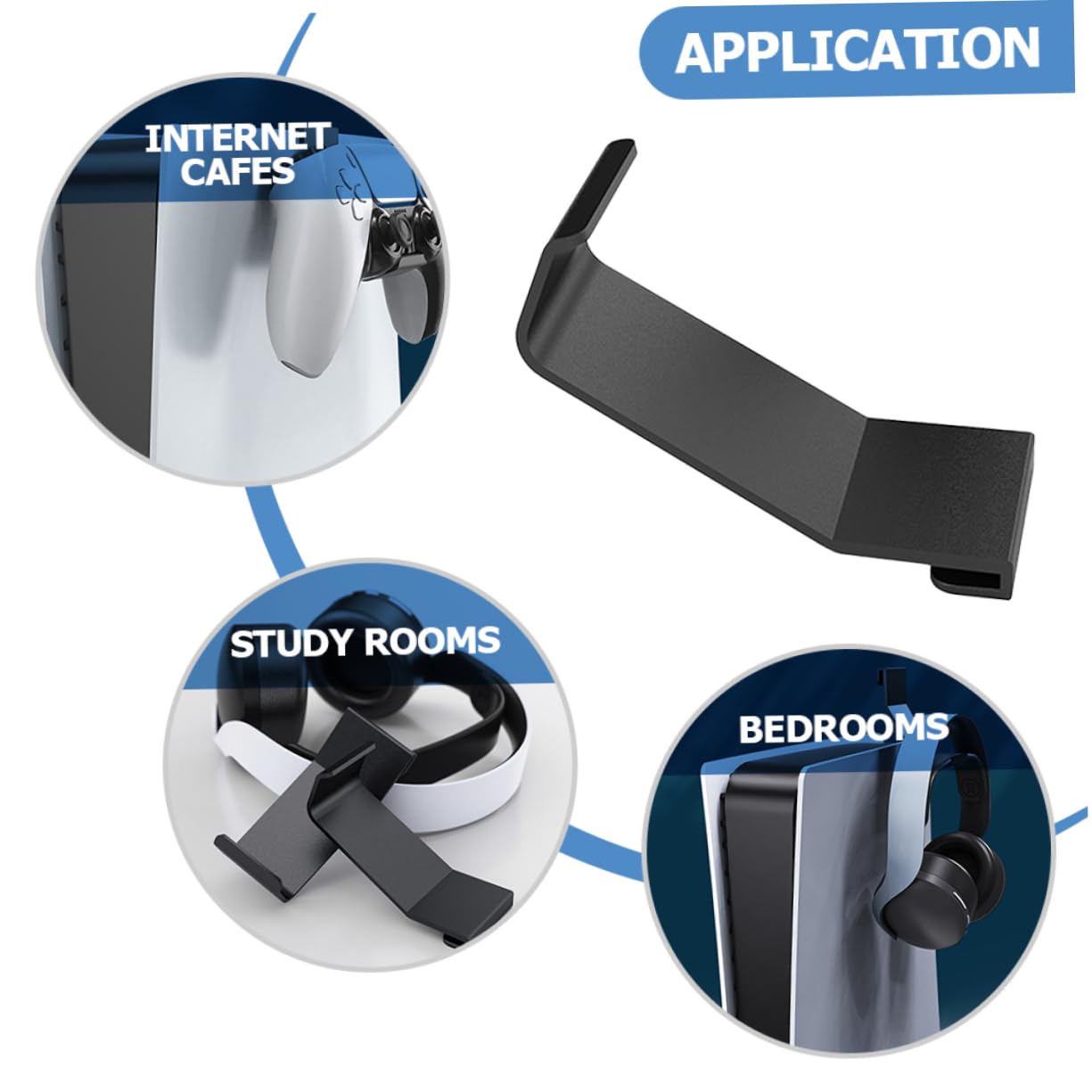 UKCOCO 9piezas Soporte Para Auriculares De Pared Organizador De Auriculares Almacenamiento y Exhibición Para Accesorios