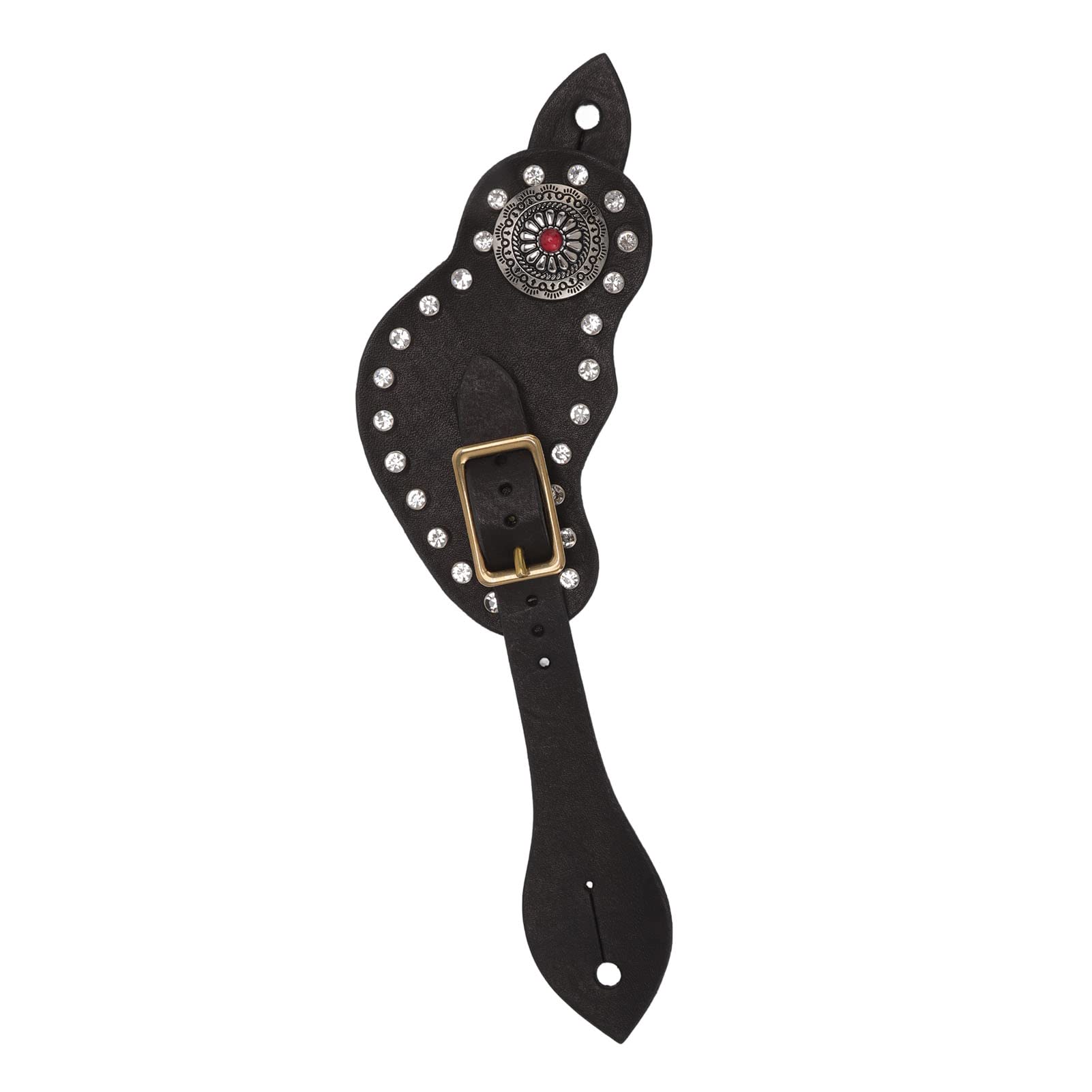 Cinturini per speroni in Pelle per Uomo Donna, Cinturini per speroni Occidentali in Pelle Stile Vintage Occidentale Equipaggiamento Protettivo per Equitazione Accessori equestri