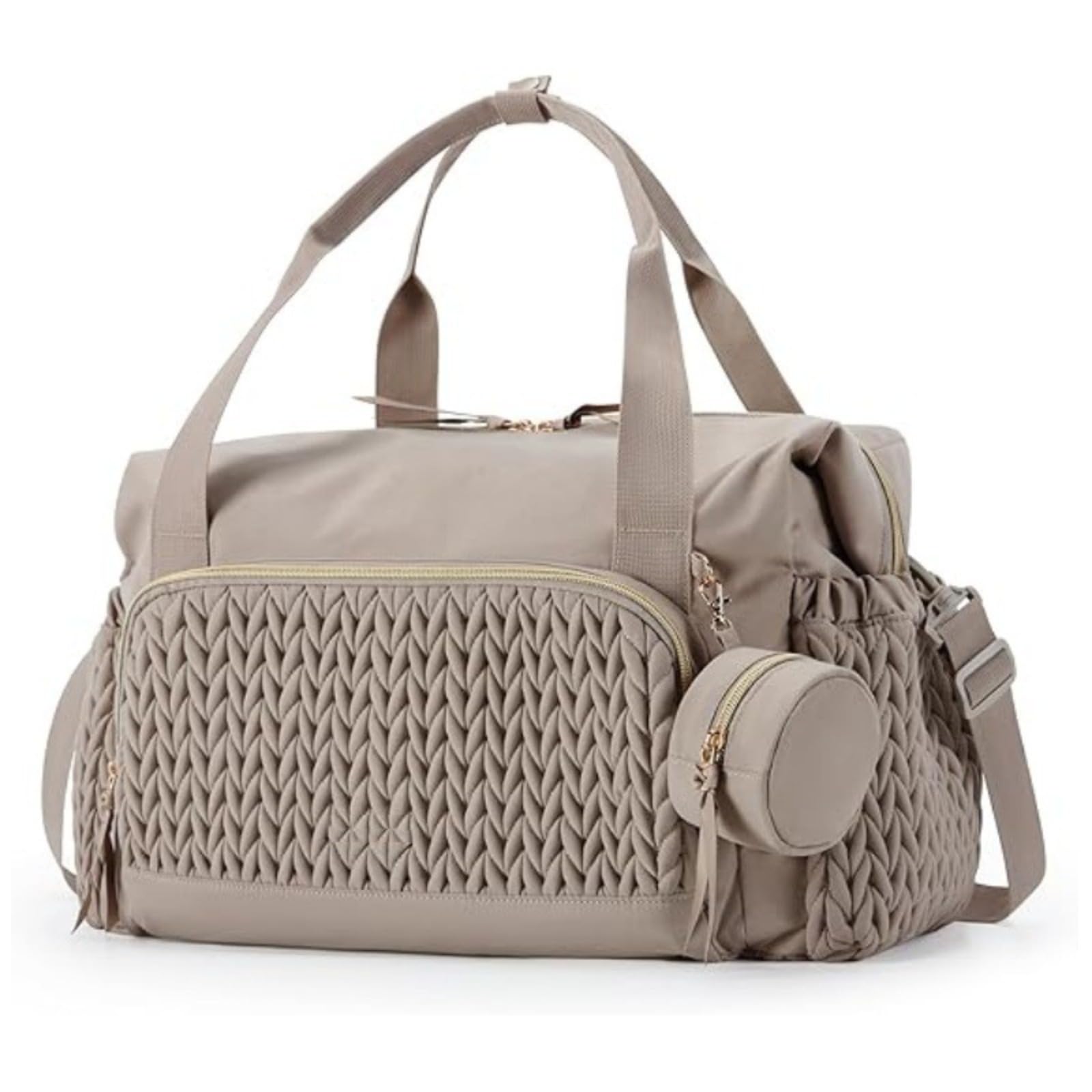 Générique Sac à langer multifonctionnel, grande capacité, sac à bandoulière avec étui à tétine pour maternité et bébé, voyage, plage