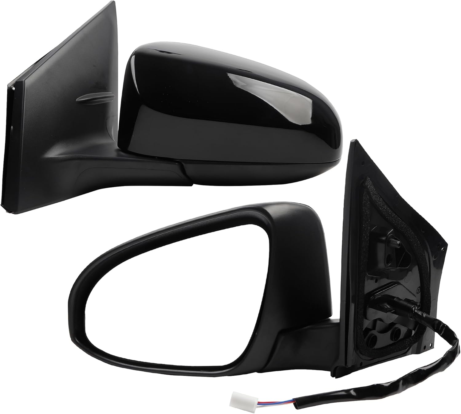 Dasbecan Left Driver Side Mirror Compatible with Toyota Corolla 2014-2019 Power Glass Manual Folding Non-Heated Paint to Match Door Mirror Assembly Replaces TO1320293 Black 3Pins