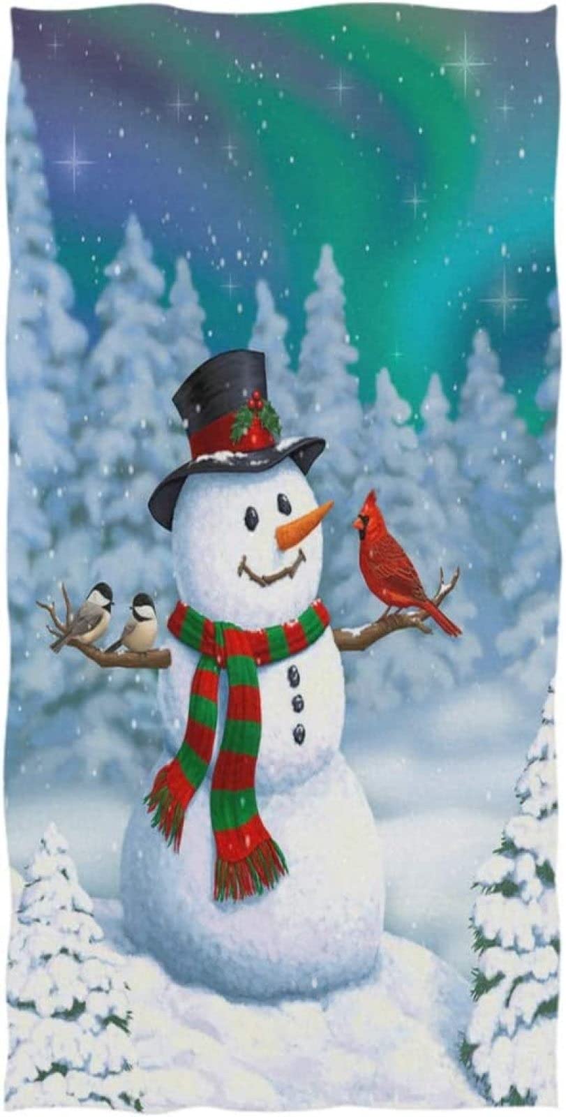 Serviette de Plage 3D Enfant Bonhomme de Neige, Serviette De Bain 150x200 cm en Microfibre à Séchage Rapide, Coton, Serviettes de Plage Enfant Femme Homme Drap De Plage pour Natation Picnic