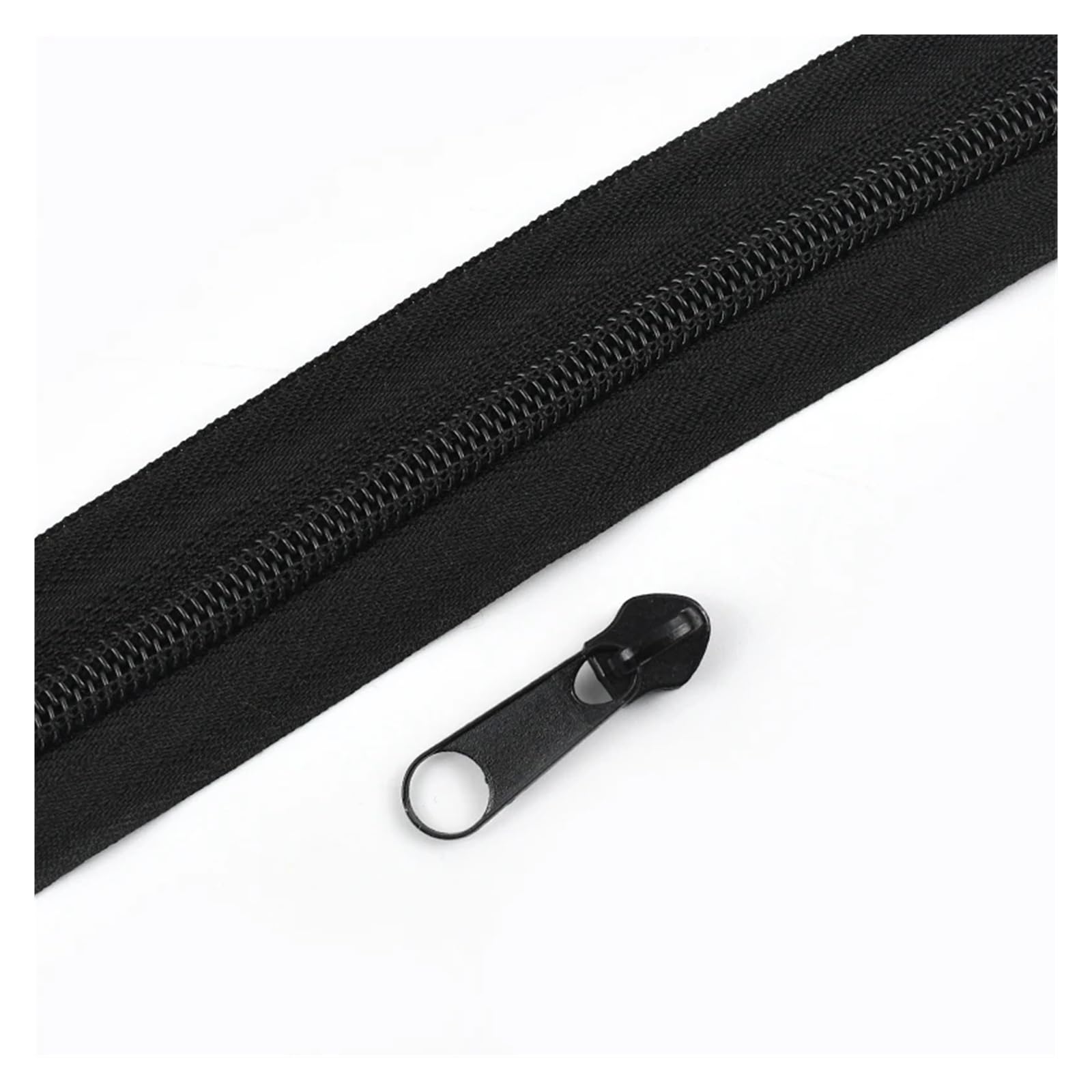 Aqxypas 3# 5# 3/5/10M Regenbogen Nylon Reißverschlussband mit Reißverschlüssen Schieber Dekor Reißverschluss Reparaturset Tasche Kleidungsstück Nähzubehör(Black,20MZips 20PcsSliders,No5)