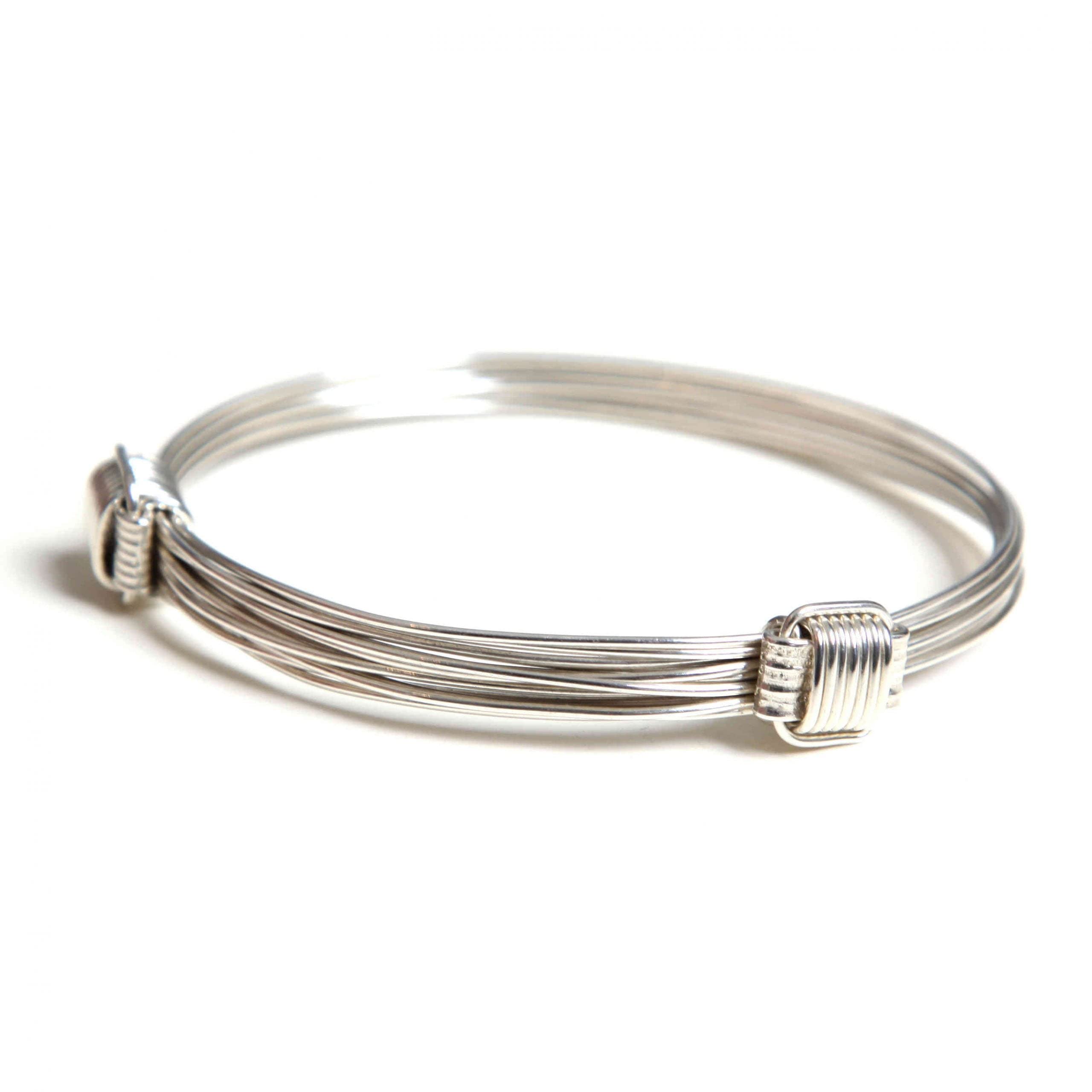 PlataJewels Pulsera Plata de Ley 925 Hombre Nudos Africanos Ajustable. Regalo Día de Padre. Regalos para hombres jovenes, novios, parejas, hijos...