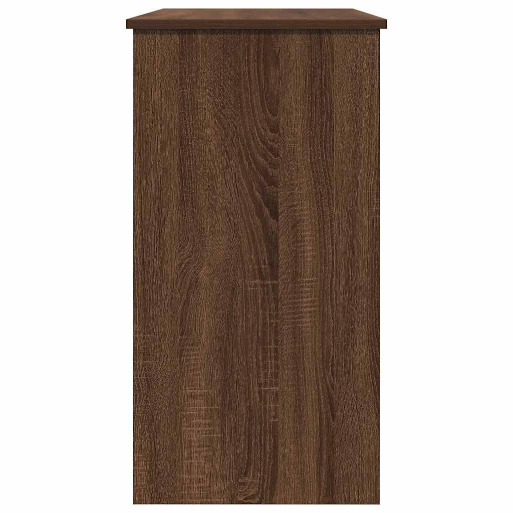 Escritorio con aspecto de roble marrón 80 x 40 x 75 cm, mesa de oficina de material de madera resistente con amplia superficie de trabajo para ordenador, documentos y portátiles, versátil