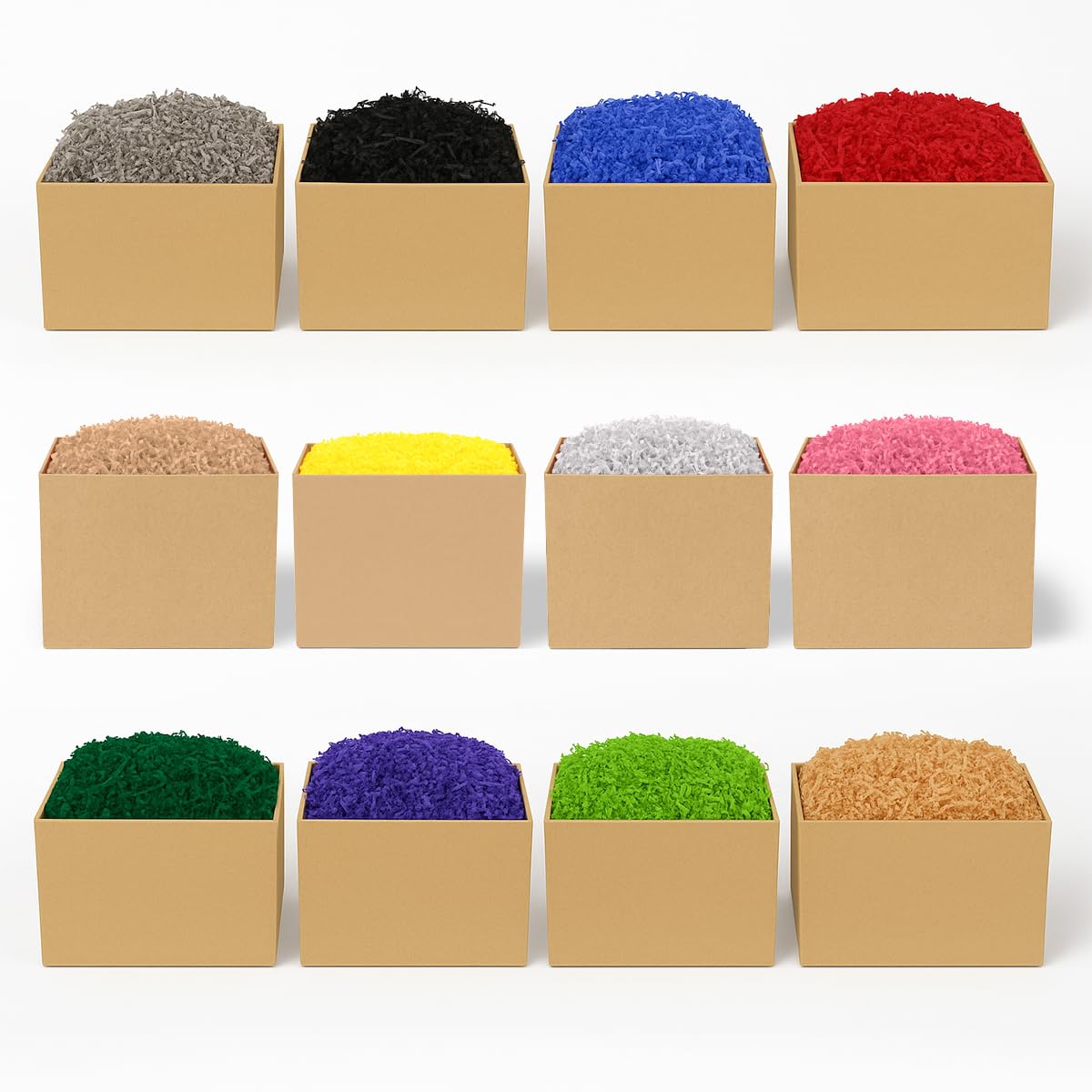 verpacking Papier Froissé Déchiqueté [Couleur et quantité au choix] rembourrage en papier 100% recyclé, Frisure pour Emballage Blanc 2 kg