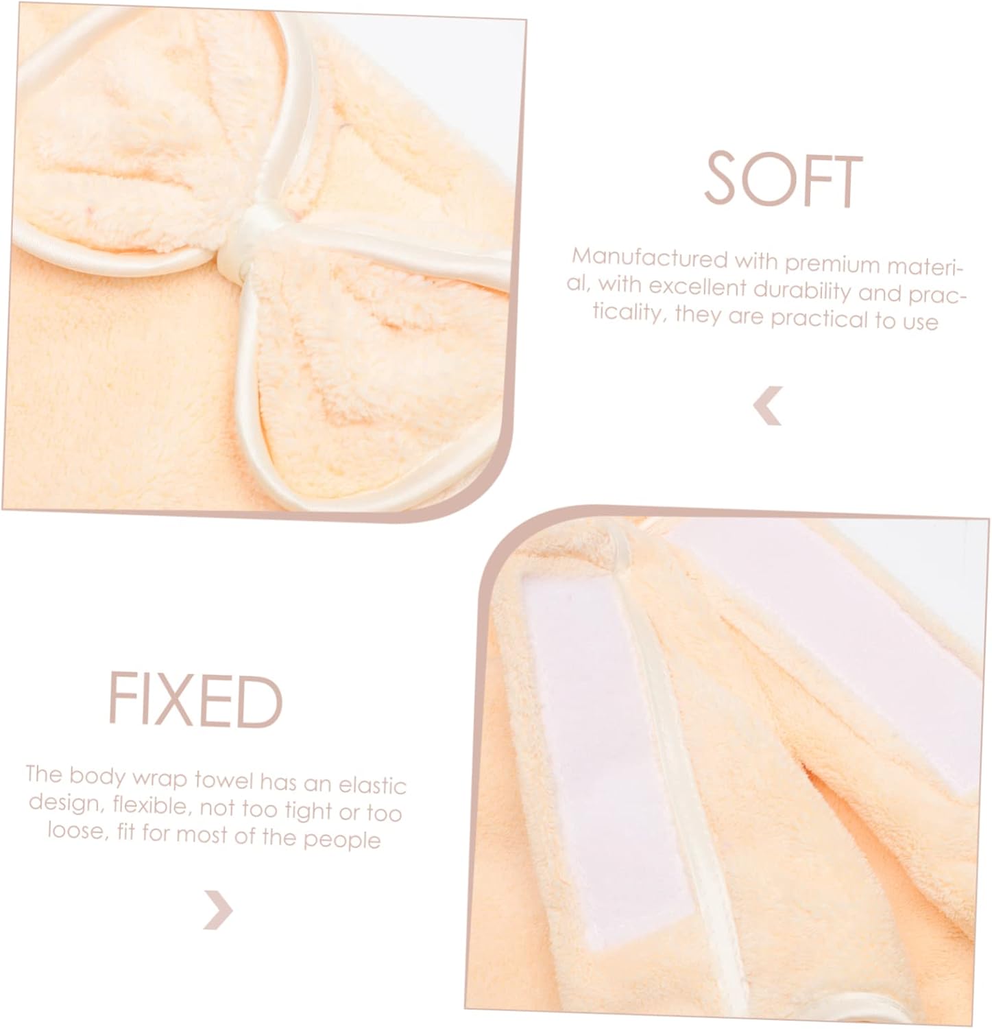 Comfortable Bath Towel Wrap Set with Elastic Headband and Shower Cap Soft Large Body Wrap Towel for Women Spa Salon Makeup Facial Care Quick Dry and Easy Clean Bathrobe Kit