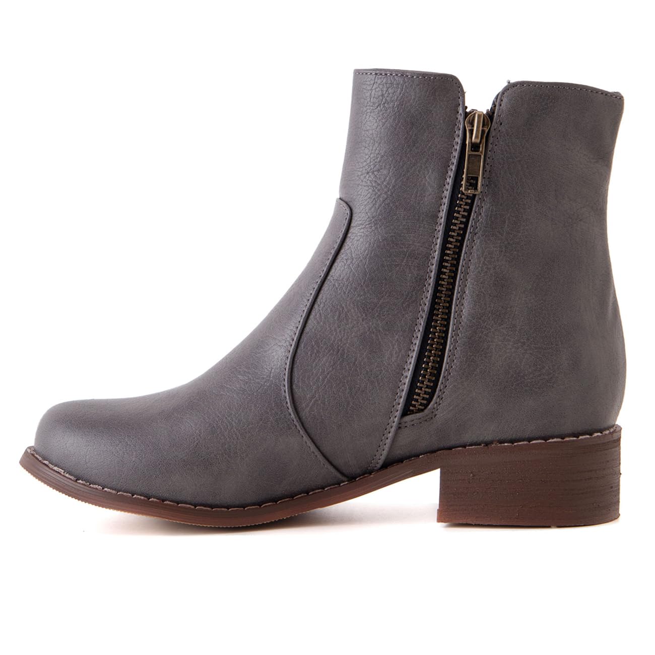 Stivaletti Donna Zip Laterale Tacco Quadrato Inverno