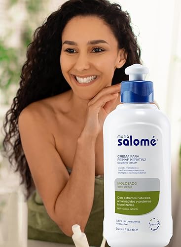 Miniatura 4 de Maria Salome Crema para Peinar Keratin2 Sin Sal Acondicionador sin enjuague 11.8 fl oz 11.8 fl Oz
