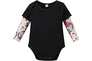 Infant & Toddler Boys & Girls Tattoo Sleeve Romper Bodysuit
