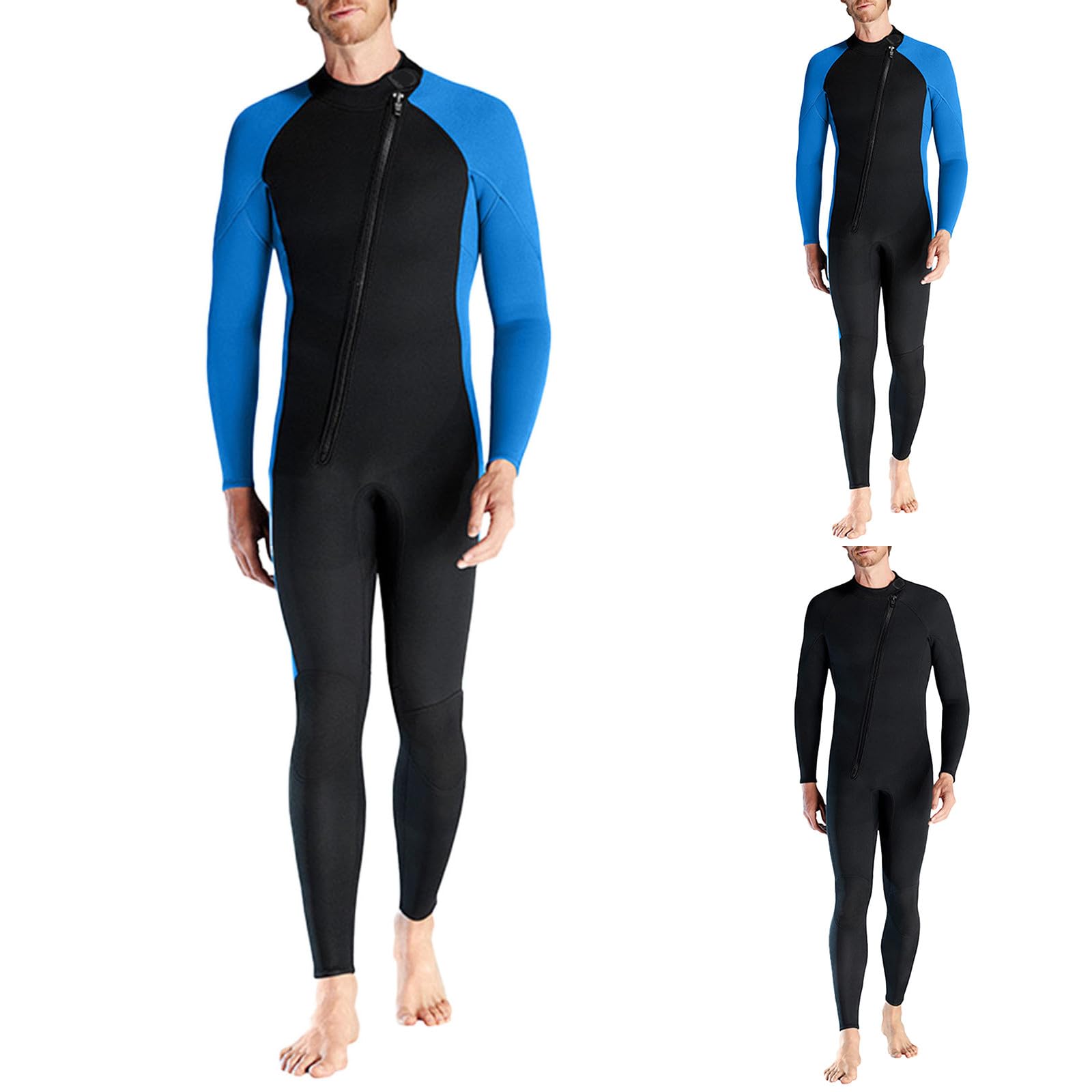 Traje de neopreno completo para hombre Trajes húmedos de cuerpo completo Neopreno Trajes de buceo Sretch Sretch Snorkel Surf Mantener caliente Cremallera frontal Adultos para buceo