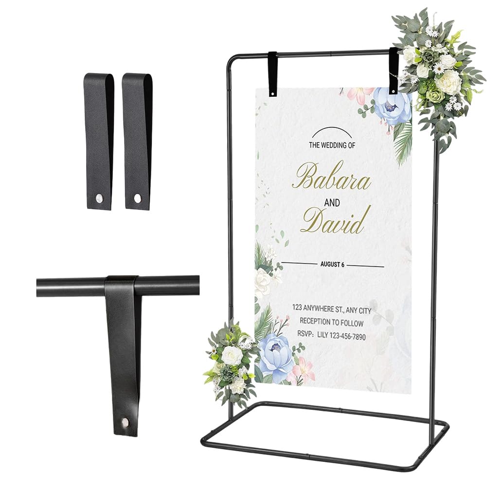 HASTHIP® Backdrop Stand for Decor - 50x80x175cm Metal Gold Floor Arch Stand Frame Wedding Photo Display Stands with Weighted Base for Ceremony, Birthday, Party Supplies-image-48
