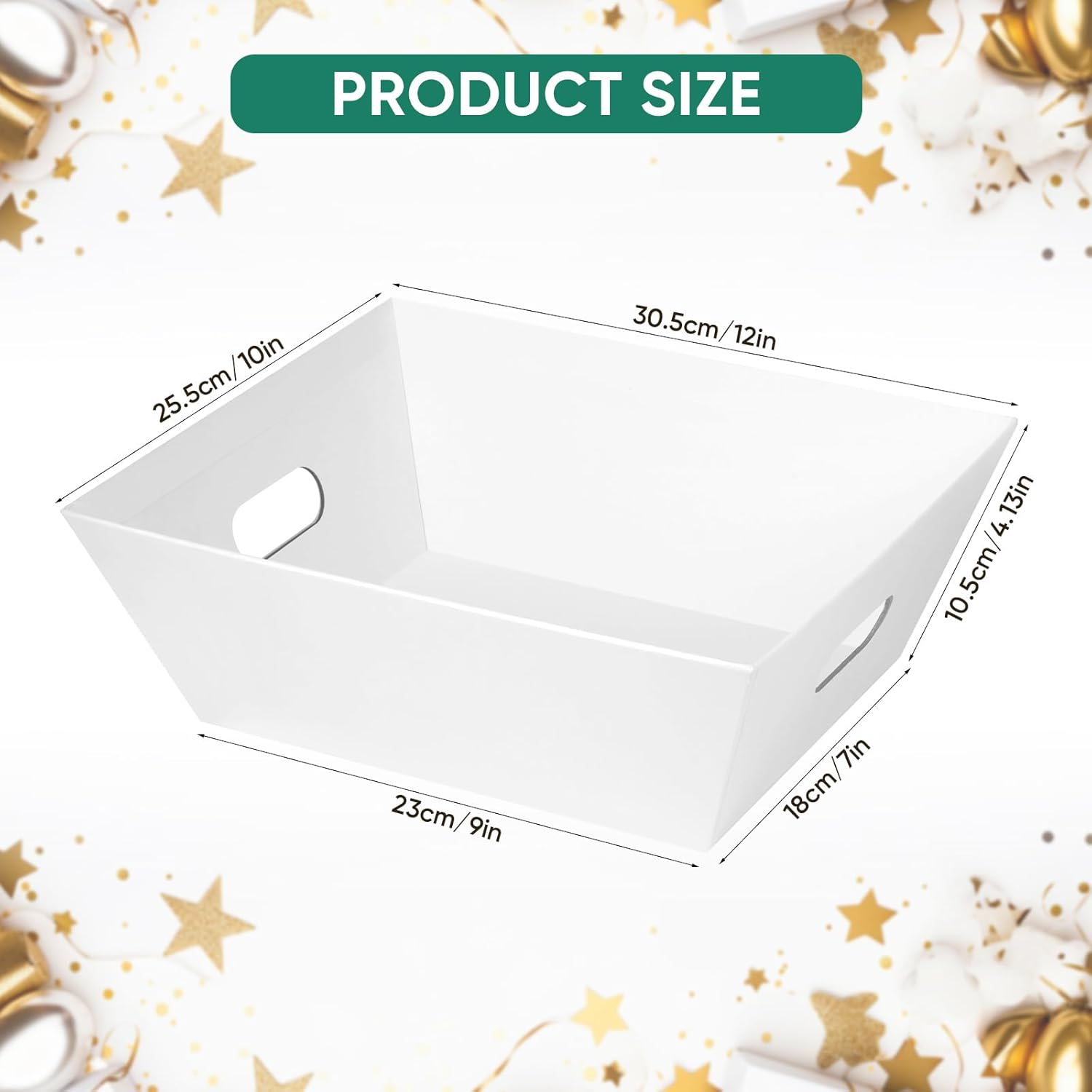 AFOROEOA 6PACK Baskets For Gifts Empty, 10x12”Thick White Gift Basket with 6 Bows 6 Bags Empty Gift Baskets for Christmas, Valentine’s Day, Easter, Birthdays, Valentine’s Day Wrapping Gift