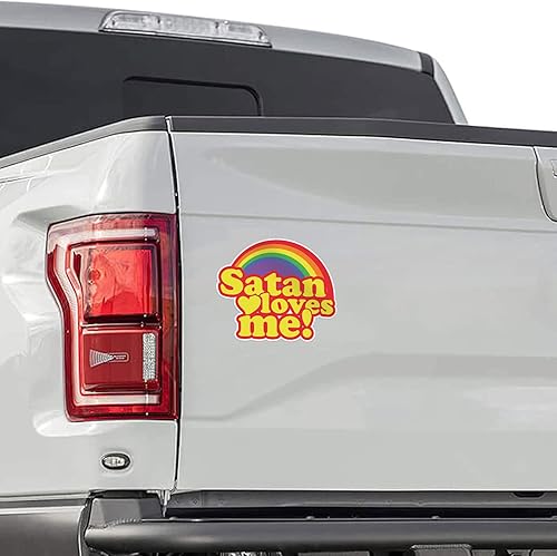 Miniatura 2 de Calcomanía de vinilo para ventana de laptop de Satan Loves Me
