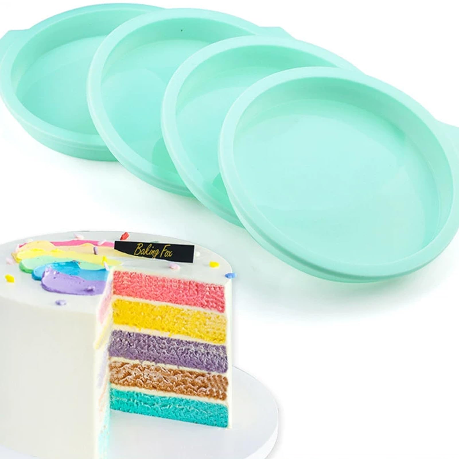 4 moldes de huevo para freidora de aire, moldes de silicona para tapas de magdalenas, tostadas, hamburguesas para hornear, accesorio antiadherente para freidora de aire