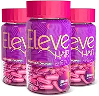 Kit 3 Vitaminas P/Cabelos e Unhas 90 Caps Eleve Hair