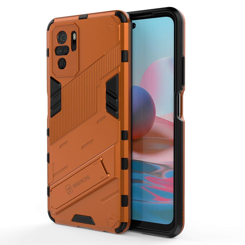 Custodia Liner Militare Anti-Caduta Per Xiaomi Redmi Note 10 4G/10S: Cover Paraurti In TPU E PC Con Supporto Pieghevole Nascosto, Grigio