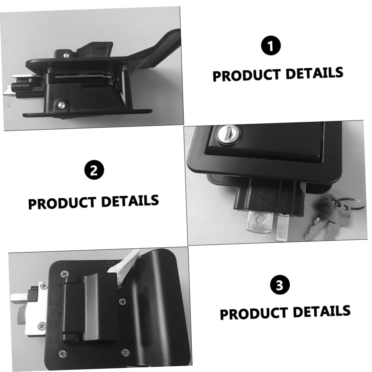 Serratura per Porta Camper in Lega di Zinco Chiusura per Porta Roulotte Resistente alle Intemperie Accessorio per Camper Antiruggine e Antisporco Parte