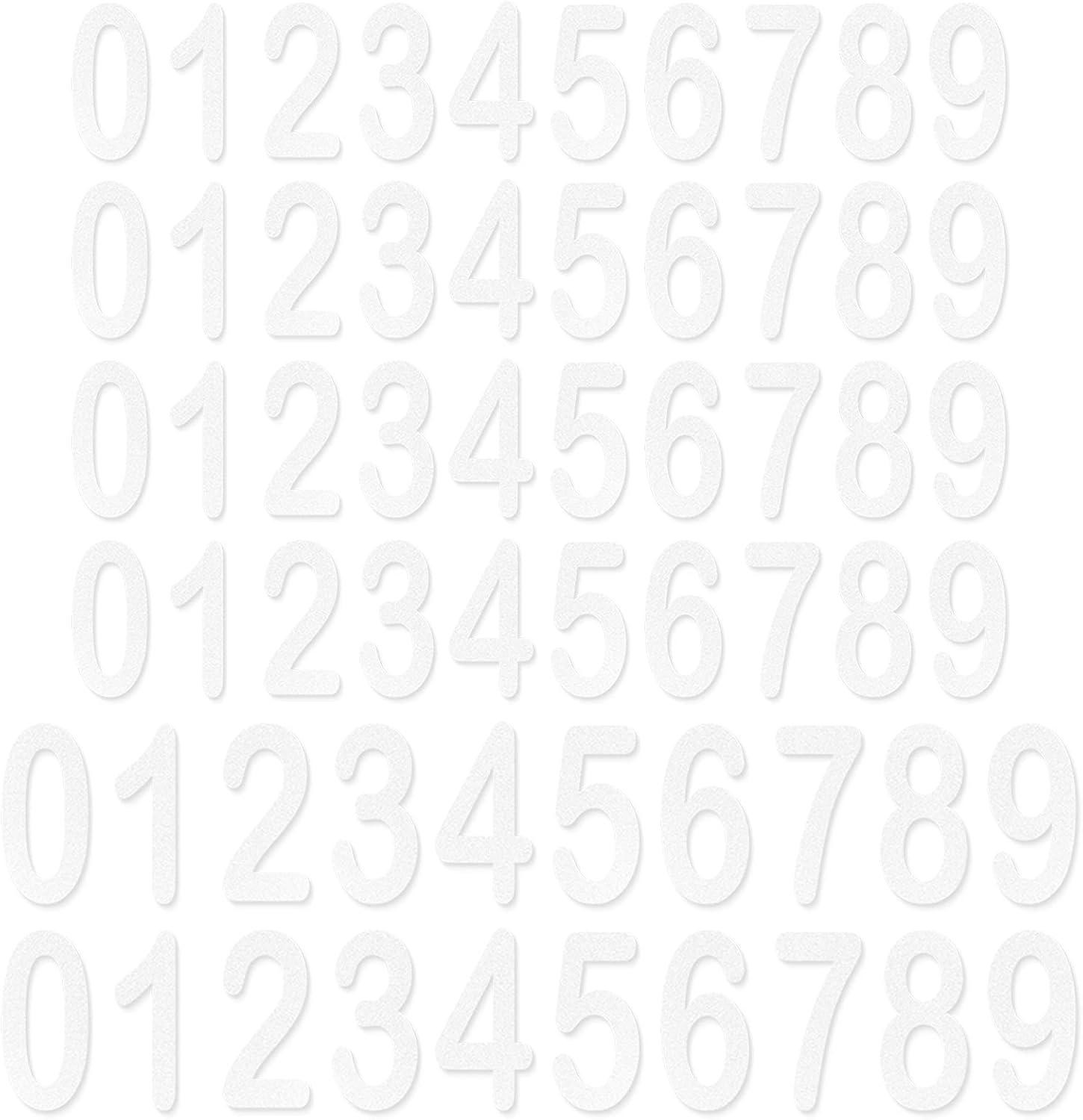 Anvin Mailbox Numbers Stickers Self-adhesive 0-9 Vinyl Number Reflective Decals Die Cut Waterproof Mailbox Numbers for Residence Signs Doors Cars Office Address Number (3" x 4 set, 4" x 2 set, White)