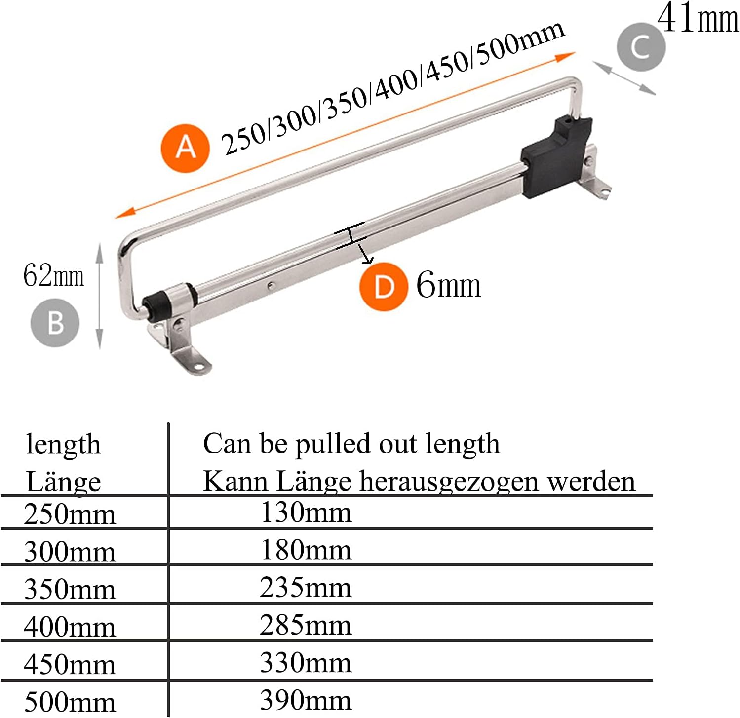 格納式引き出しクローゼットロッド、調節可能なパンツラック、拡張可能なワードローブレールチューブ衣類マウントワードローブハンガー XX