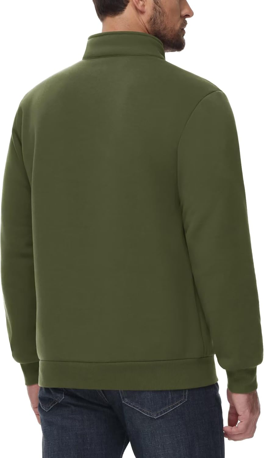 Boladeci Men's Quarter Zip Pullover Premium Sherpa Lined Sweatshirts Heavyweight Winter Cold Weather - Image 6