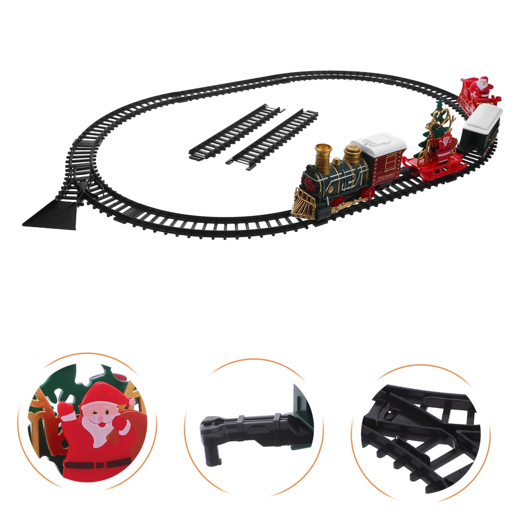 Toddmomy Trenino Giocattolo Elettrico con Binari di Trenino di Natale con Luci e Musica Retrò per Ragazzo Ragazza per Decorazioni Natalizie e Intrattenimento Festivo