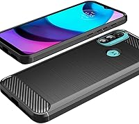Vista 4 de Osophter Funda para Moto E20 con 2 unids Protector de pantalla de absorción de golpes Flexible TPU Caucho Protector de teléfono celular