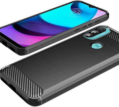 Miniatura 4 de Osophter Funda para Moto E20 con 2 unids Protector de pantalla de absorción de golpes Flexible TPU Caucho Protector de teléfono celular