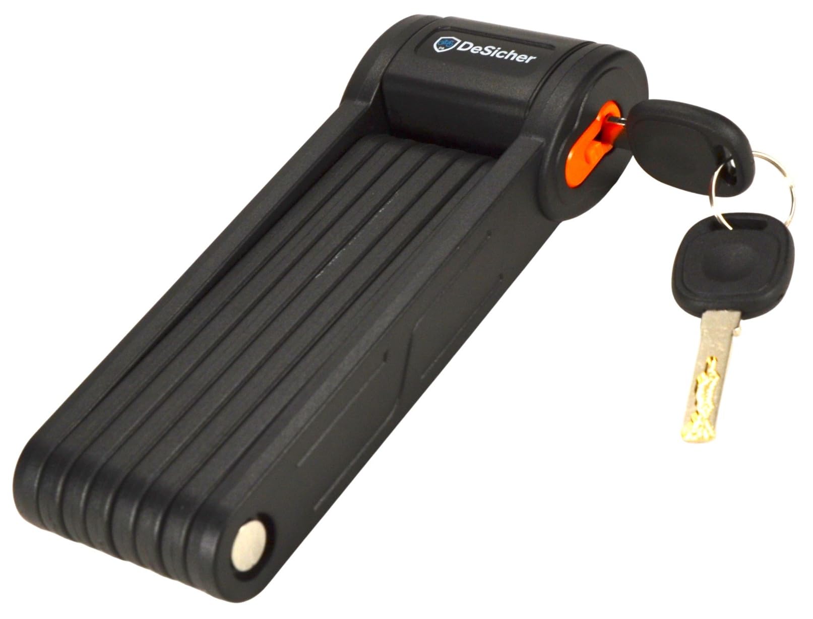 Faltschloss Fahrrad 100cm mit Halterung & 2 Schlüsseln – 1,1 kg Robustes Fahrradschloss Hohe Sicherheit aus Legiertem Stahl für E-Bike & E-Scooter, Schwarz