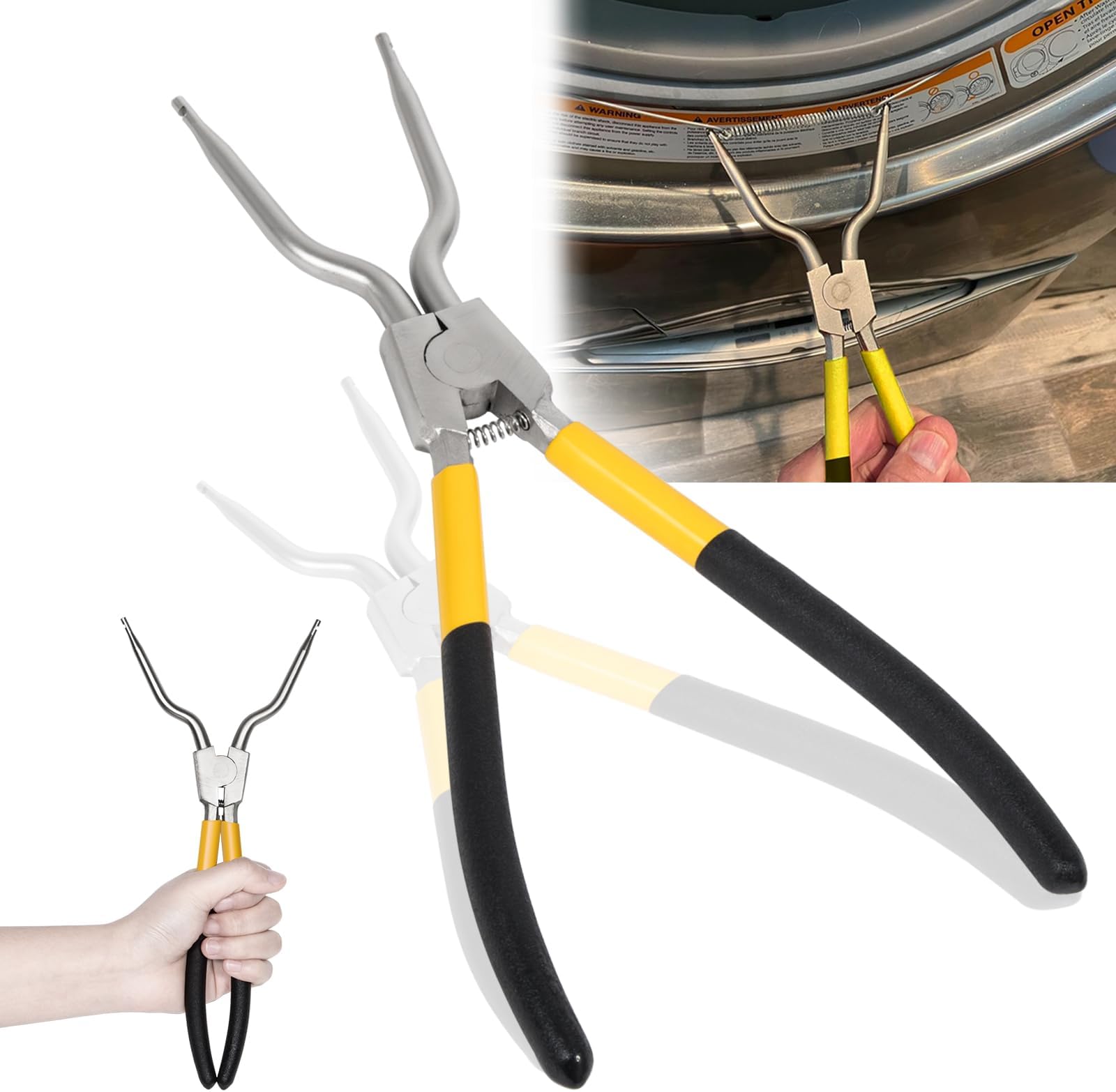 - 383EER4004A 383EER4001A Washer Inner Outer Spring Expansion Tool for LG Samsung Whirlpool and Kenmore 4986ER0004F/B/G Washing Machine Door Boot Seal Spring Clamp Removal Tool, Spread to 4.65"