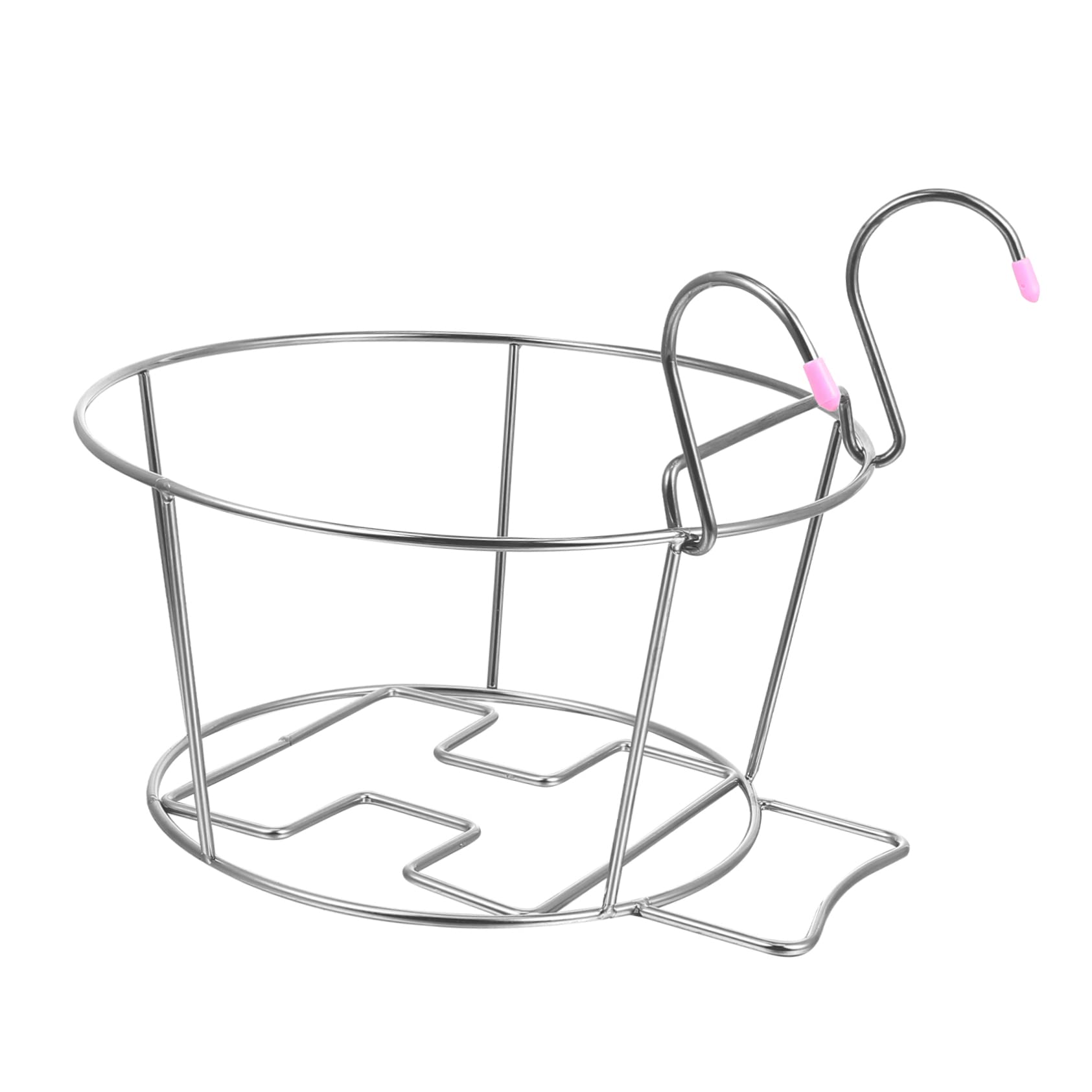 UPKOCH Railing Hanging Flower Pot Rack Durable Stainless Steel Planter Holder for Balcony Garden Space Saving Design with Easy Drainage and Elegant Style for Home Office Use