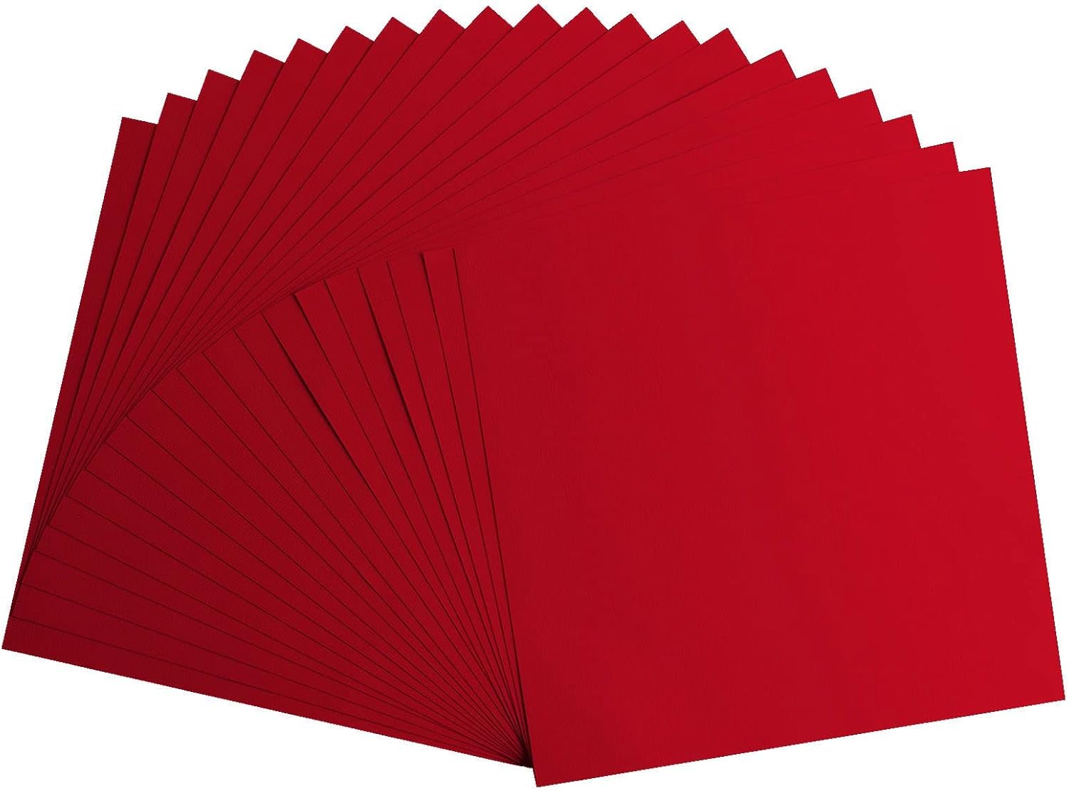Vaessen-Creative Florence Textured Cardstock, Poppy Red, 216 Grams, 12x12 inches, 20 Sheets, for Scrapbooking, Card Making, Die Cutting and Other Paper Crafts, 30.5x30.5cm