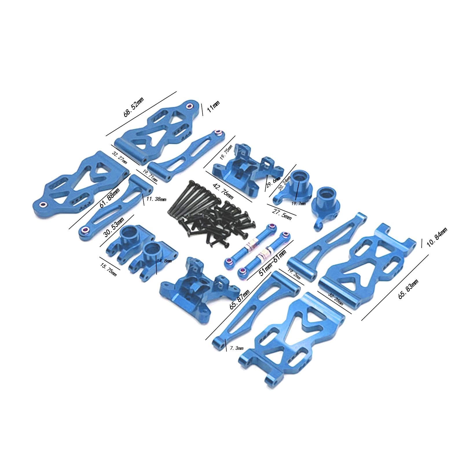 Set di Pezzi di Ricambio in Metallo e Alluminio RC, Accessori di Ricambio per Auto RC Facili da installare per Accessori Auto RC 16101 16102 16103, Blu