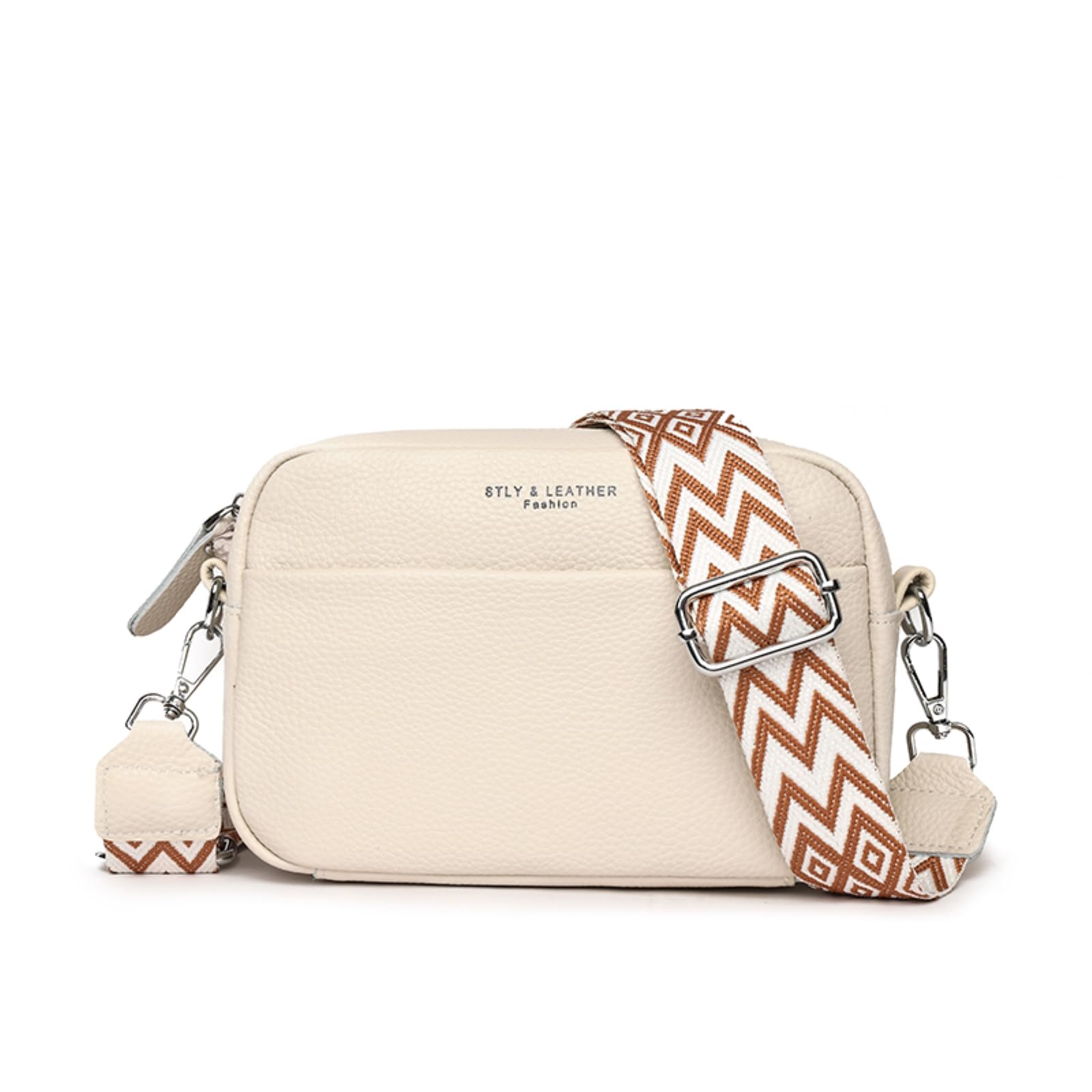XCSTYY Women's Bags Crossbody Shoulder Bag, Luxurious Cowhide Handbag -beige