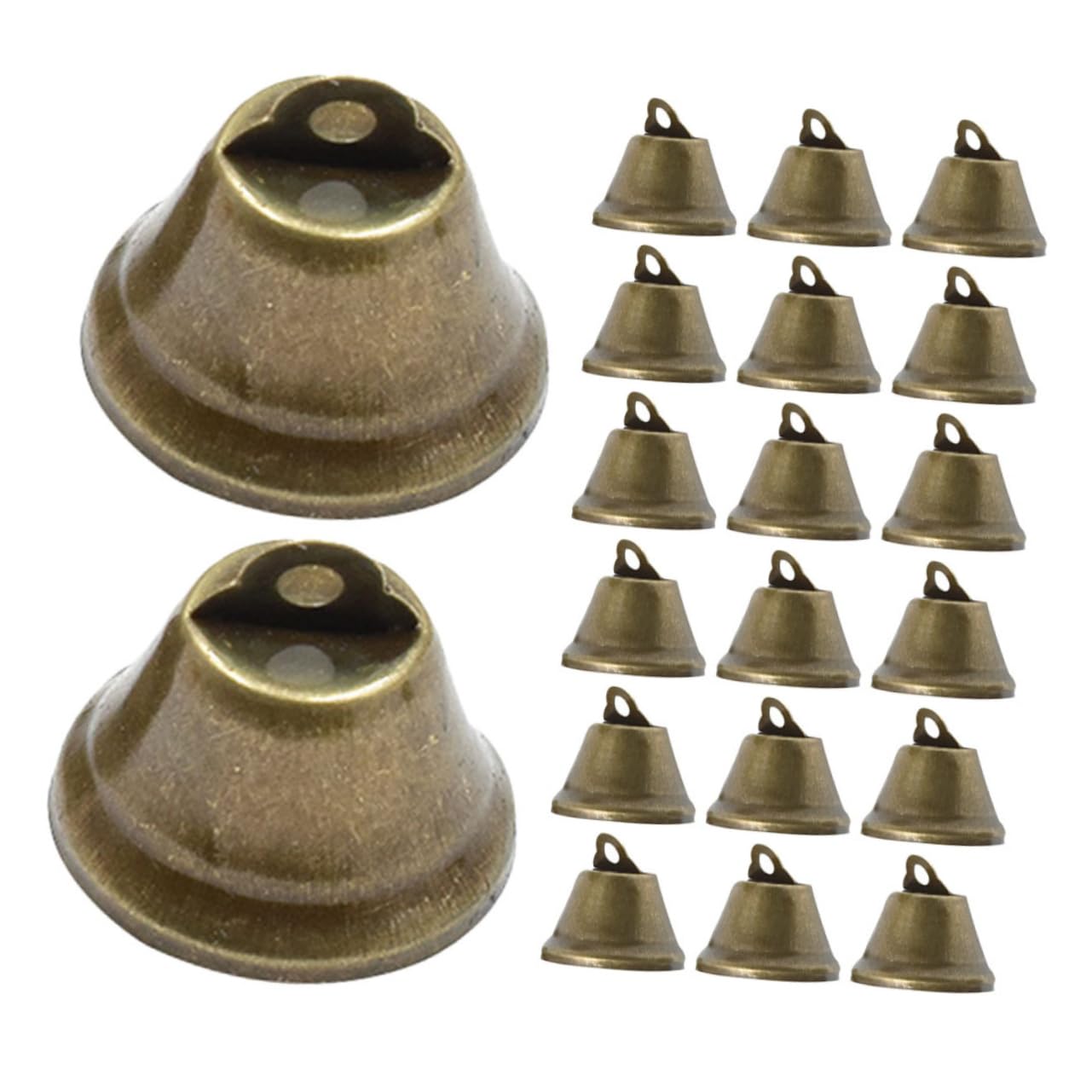 HEALLILY 200Pcs Vintage Mini Bells for DIY Crafts Decorative Hanging Charms for Christmas Tree Ornaments Jewelry Decor for Craft Projects and Holiday Decorations
