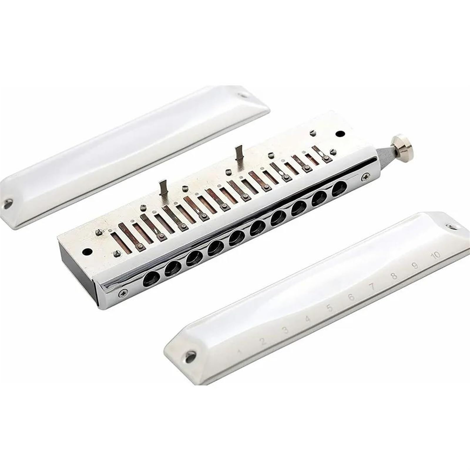 armonica a bocca Chiave Armonica Cromatica Professionale Di C 10 Fori 40 Toni Organetto A Bocca Strumenti Strumenti Musicali Accessori