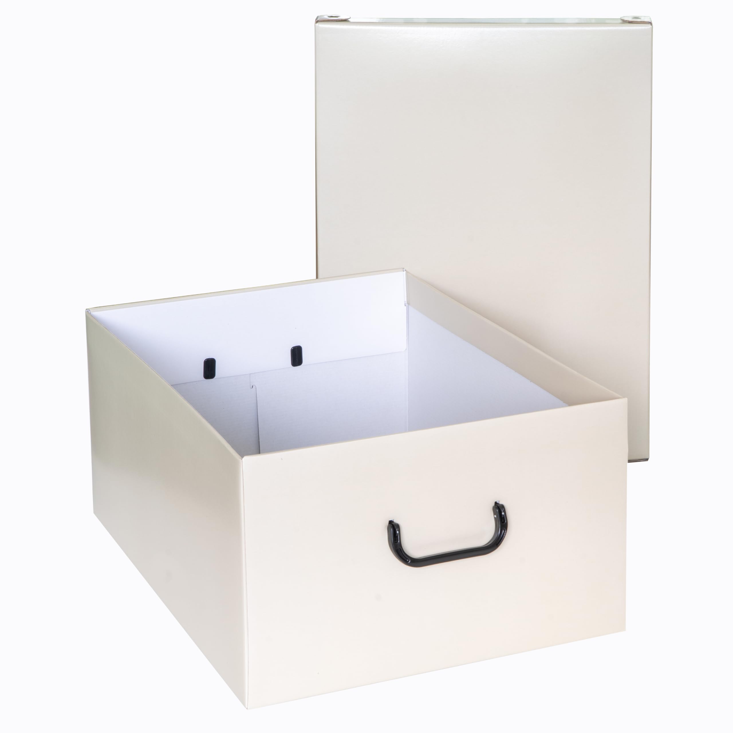 Lavatelli Cajas Almacenaje Cartón y Tapa Beige 39x50x24cm Set 6 con Asas | Cajas almacenaje en cartón con tapa y asas, set de 6 cajas de 39x50x24 cm, para ropa, mantas y juguetes. Made in Italy