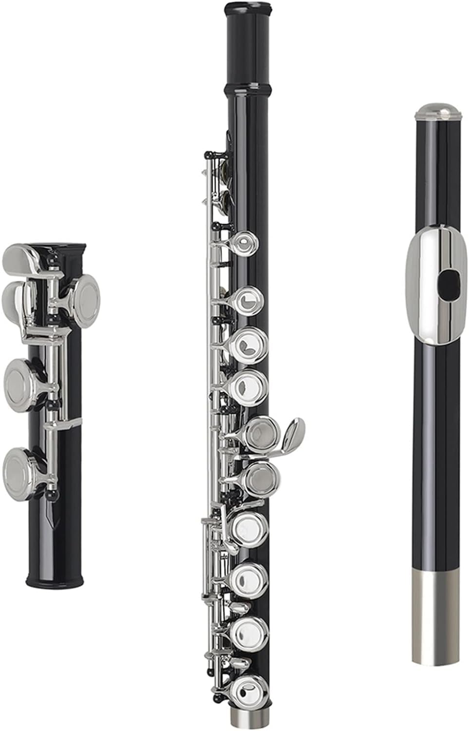 Flautas, Flautas Instrumento Musical Flauta de 16 Agujeros Instrumento de Viento de Madera Flauta de latón con Llave C Negra con Caja de Cuero Accesorios for Instrumentos Musicales