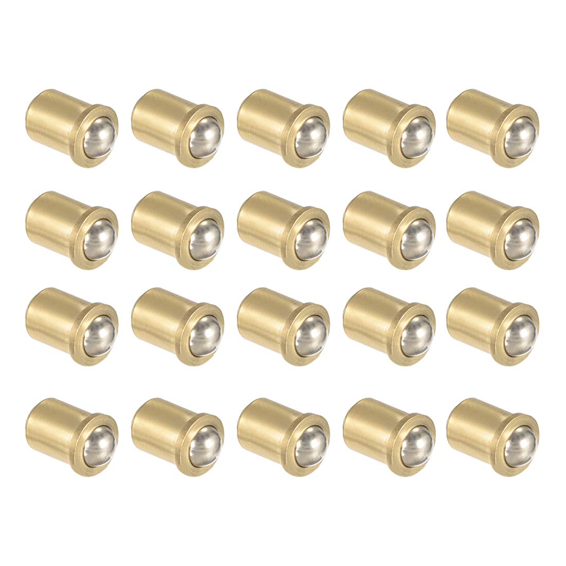 MroMax Brass Ball Catches - 7mm Dia Cylindrical Spring Catches For Cabinets & Doors, 10pcs/20pcs