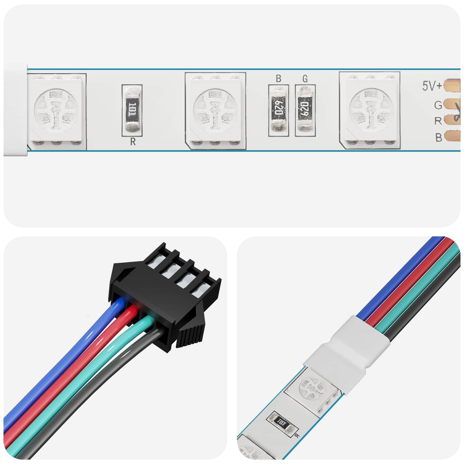LED Streifen 12 Stück Schwarz Mehrfarbig 1745 mm mit USB Stromversorgung für Innenräume, dimmbar, flexible Beleuchtungslösung für Wohnzimmer, Schlafzimmer, Partys und festliche Anlässe