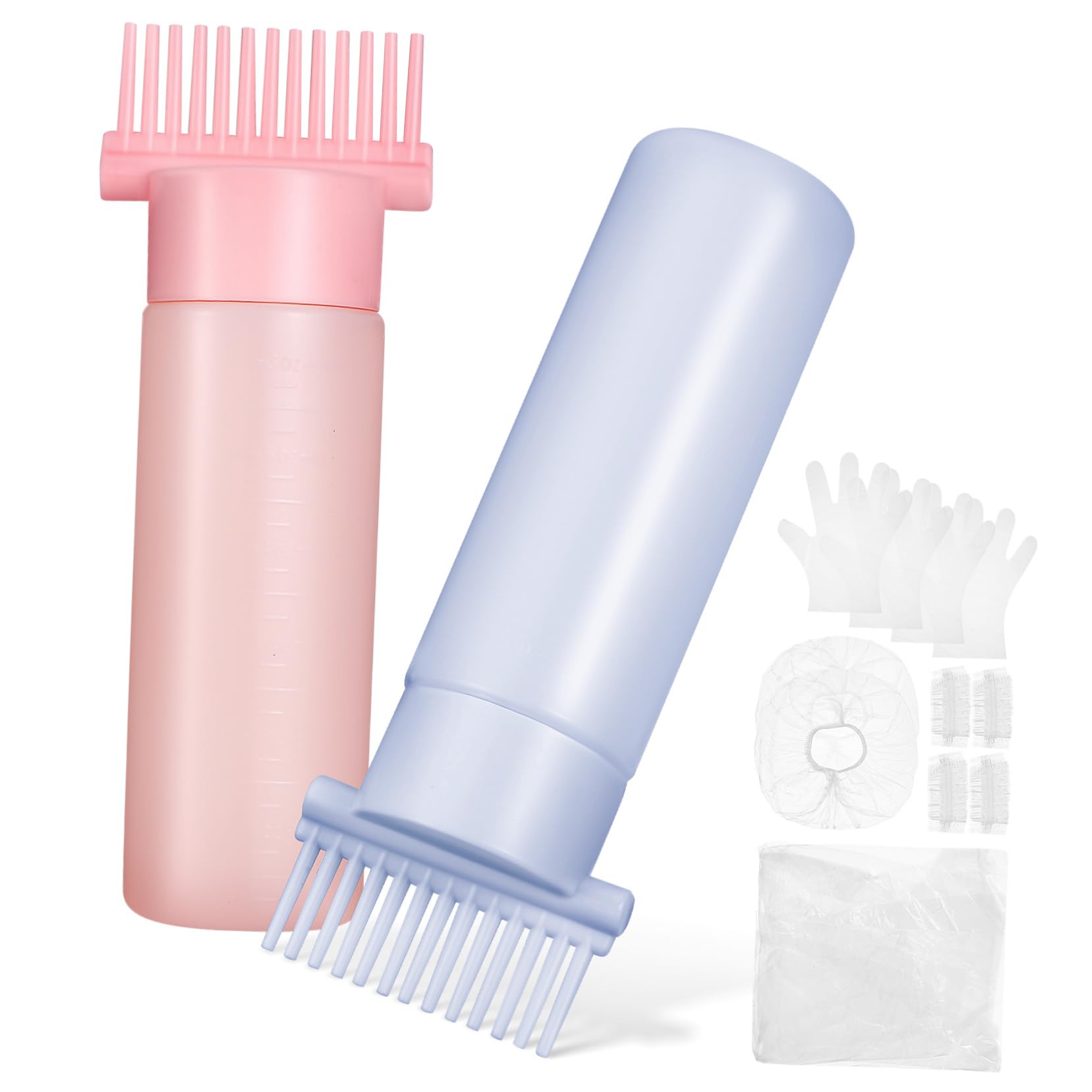 TOVINANNA Root Comb Applicators Set Oil Comb Bottle with Comfortable Grip Hair Oiler Applicator for Home Salon Use
