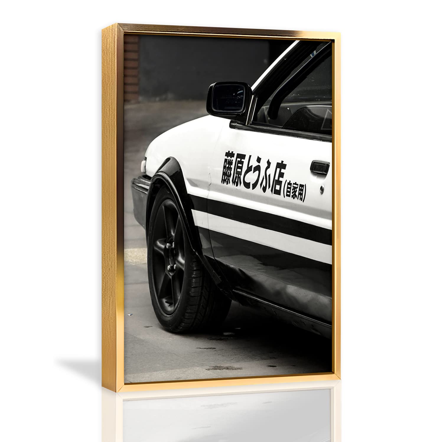 Amazon.co.jp: 絵画 日本の乗用車ですインテリア 絵画 白黒の車です
