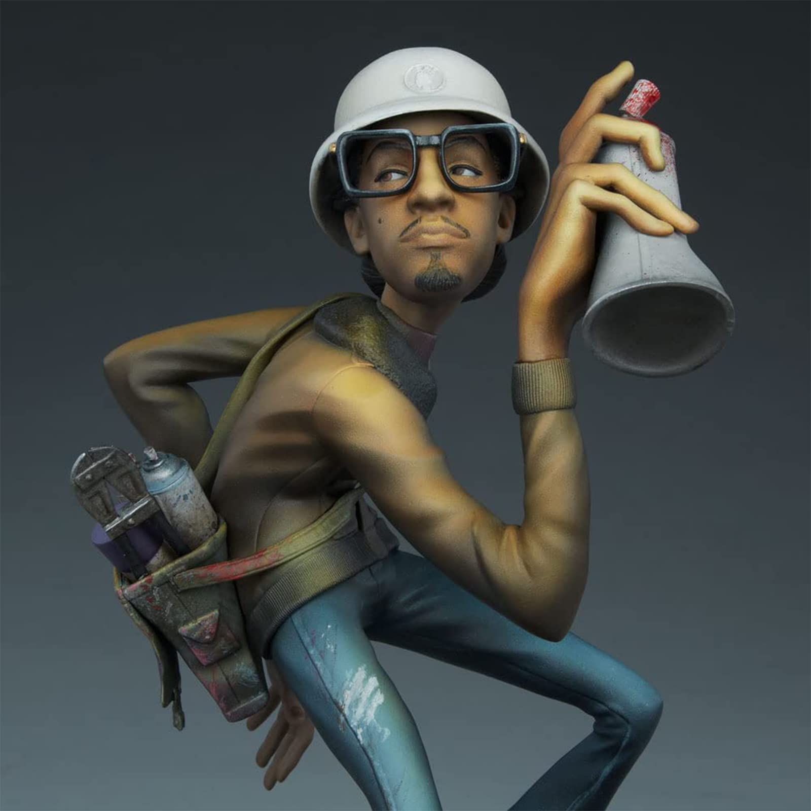 Gonetre Hip Hop Modello Scultura Statua 'artista Statua di Astratta Moderna Statua di Musica Rap Star Scultura in Resina Decorazione del Desktop Figurine Hip Hop, per (Host
