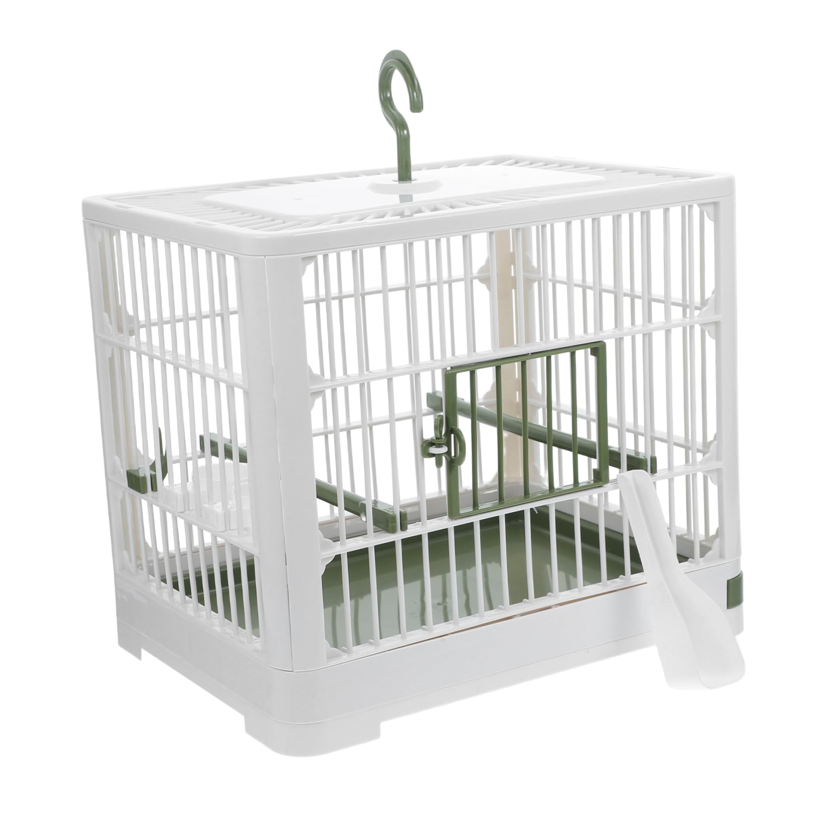 FONDOTIN Portable Bird Travel Cage for Small Birds Lightweight and Foldable Safe Pigeon Nest Bird Bath Travel Carrier for Parakeets and Cockatiels