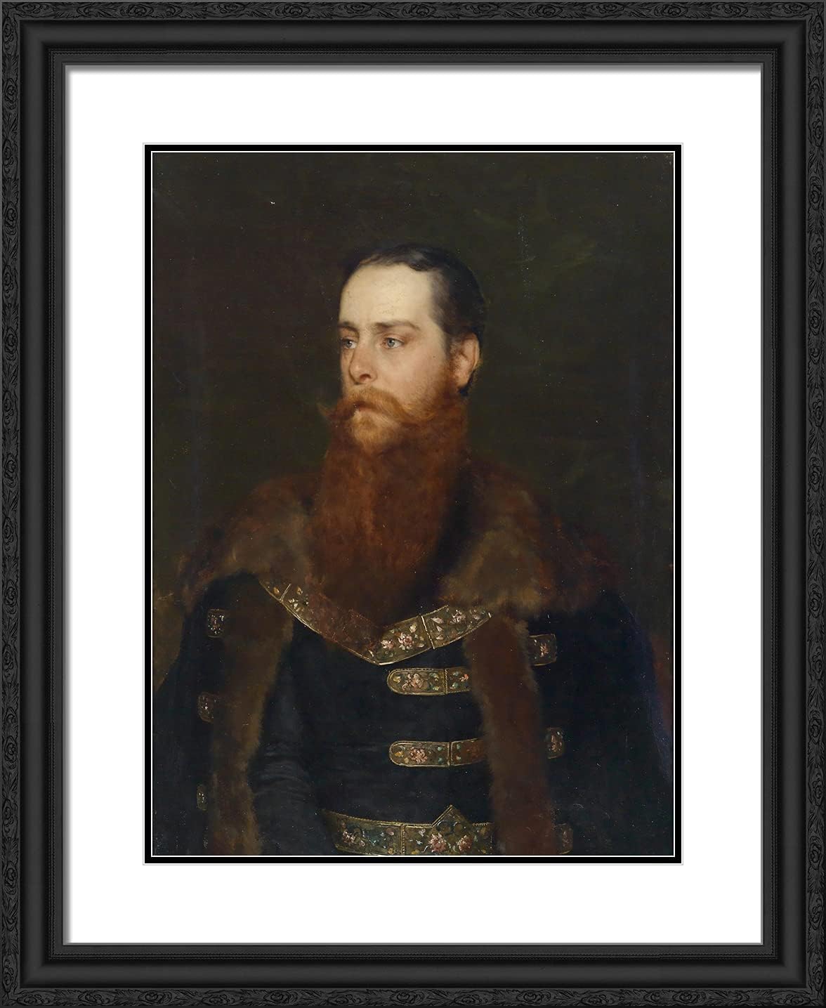 ArtDirect De Blaas, Eugene 20x24 Gold Ornate Framed Art Print with Double Matting Titled: Arthur Graf Berchtold
