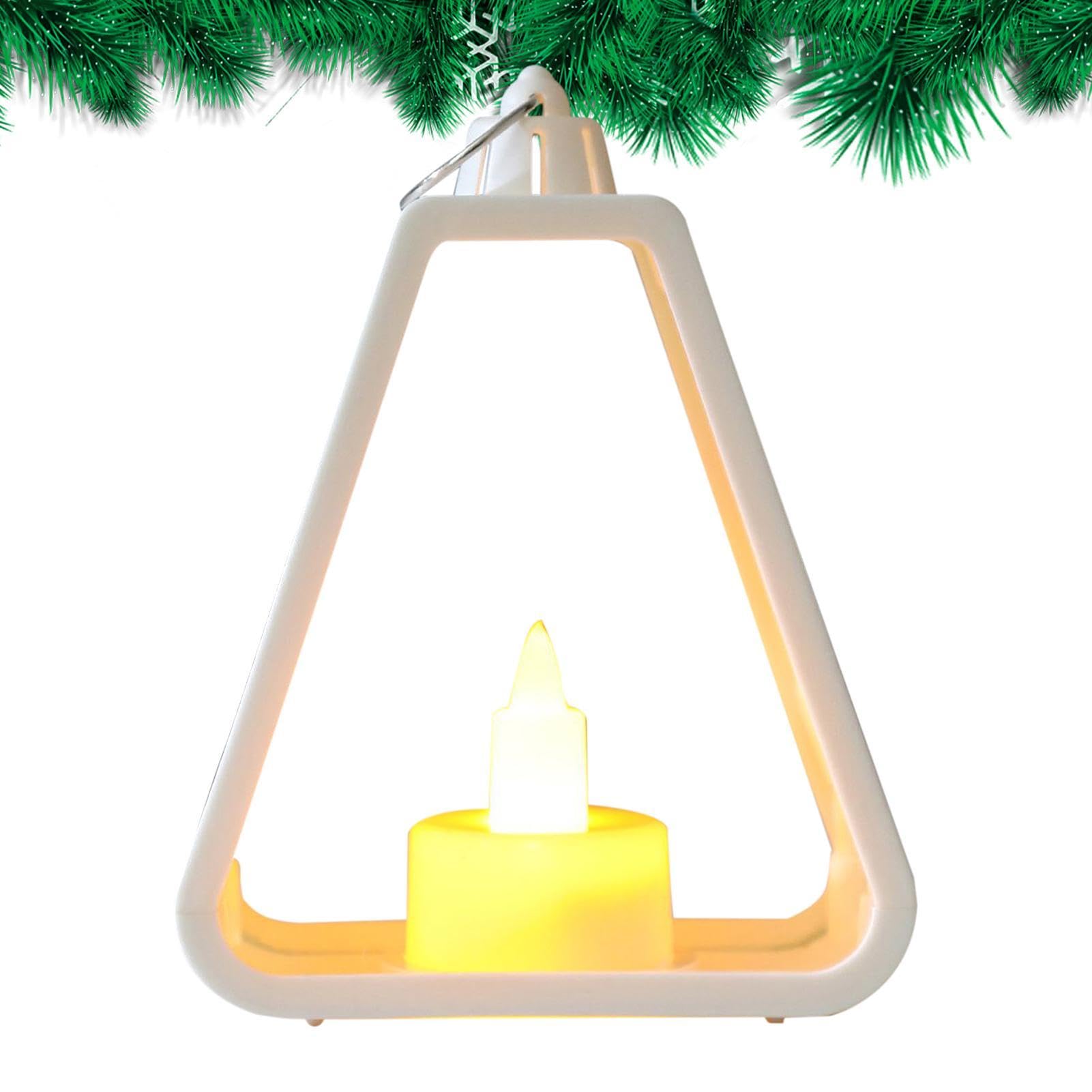 Weihnachtslampe Dekorative Flammlose LED-Weihnachtskerzenlampe | LED Kerze Für Wohnzimmer, Schlafzimmer, Nachttisch, Bücherregal, Kamin, Feiertagsdeko, Wohnzimmer, Schlafzimmer, Weiß