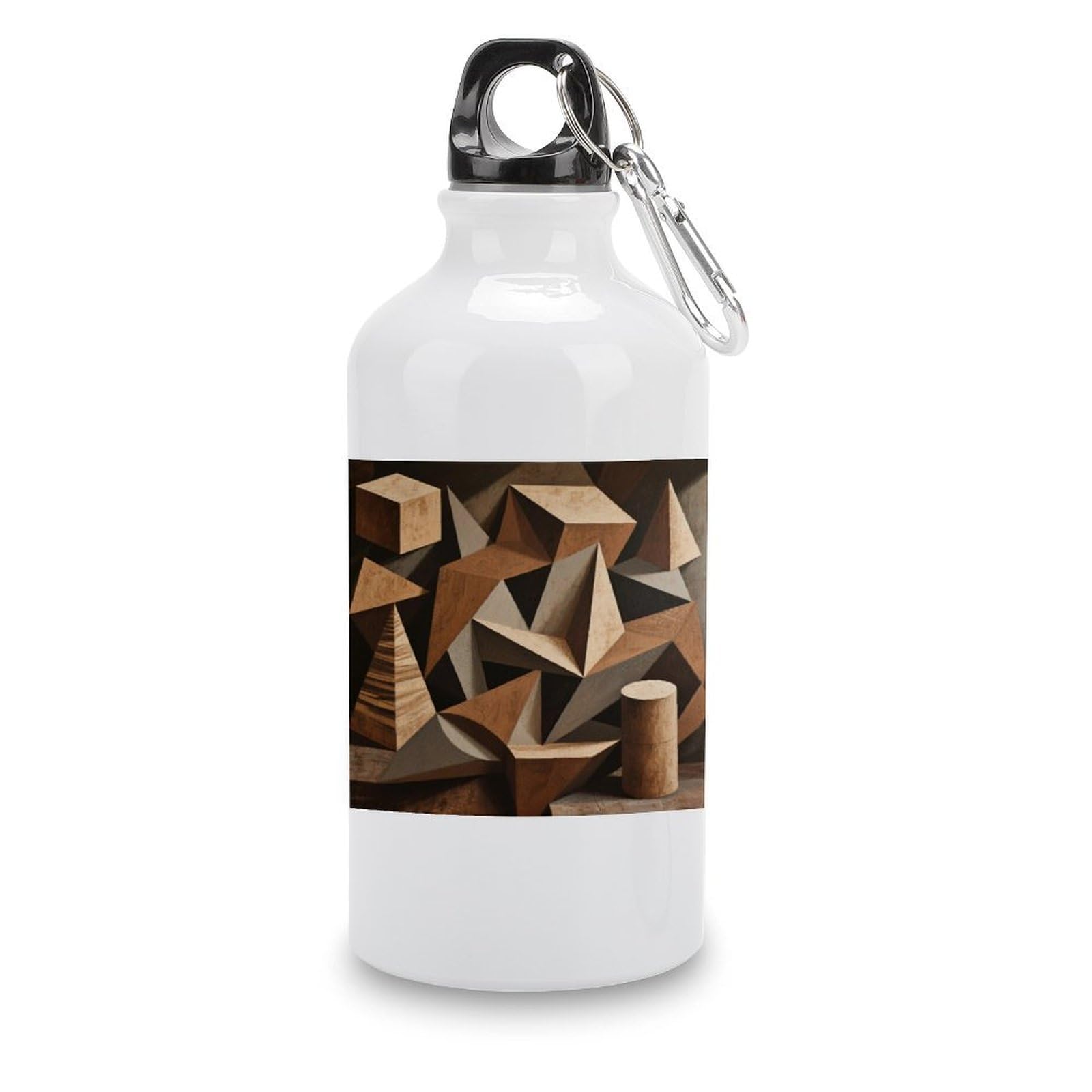 Fekiloot Style Geometry Aluminum Water Bottle Travel Tumbler Reusable Lightweight Outdoor Sports Water Bottles For Gym Sports Camping Hiking Fishing400ml